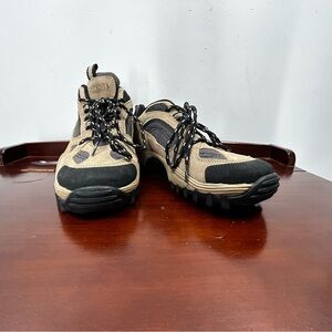 Lands' End hiking shoes. Women’s Size 8M Suede Leather , Synthetic Black And Tan